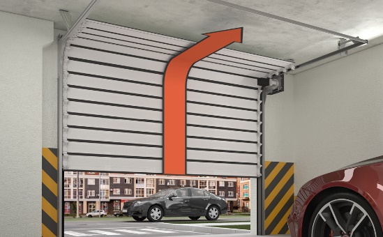 Промышленные скоростные секционные ворота с торсионным механизмом ISD01‑PARKING Промышленные скоростные секционные ворота с торсионным механизмом ISD01‑PARKING